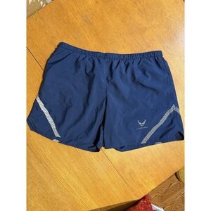 US Air Force PT Mens Shorts Trunks Size XL Physical Training IPTU Blue Lined